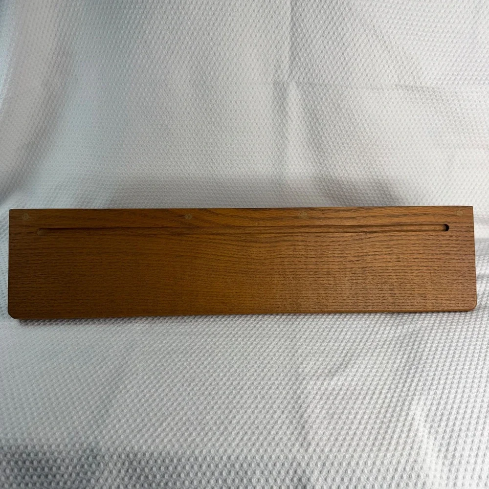 Vintage Wood Wall Shelf Heart Cutouts Scalloped Country Plate Groove 22.5 Inch